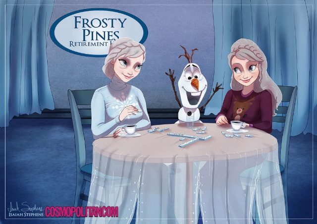 Elsa, Anna, és Olaf