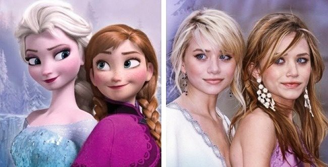Anna és Elsa és Mary-Kate és Ashley Olsen