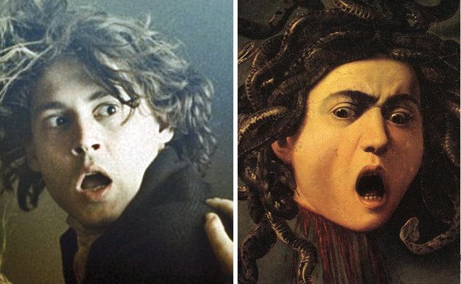 Johnny Depp (1999) a híres-neves Caravaggio-t ihlette meg 1596-ban