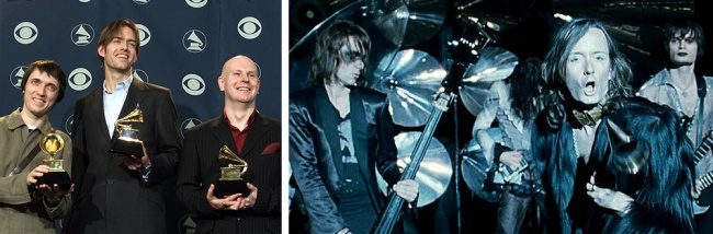 Jonny Greenwood, Philip Selway (Radiohead), and Jarvis Cocker (Pulp) a Harry Potter és a Tűz Serlege című filmben