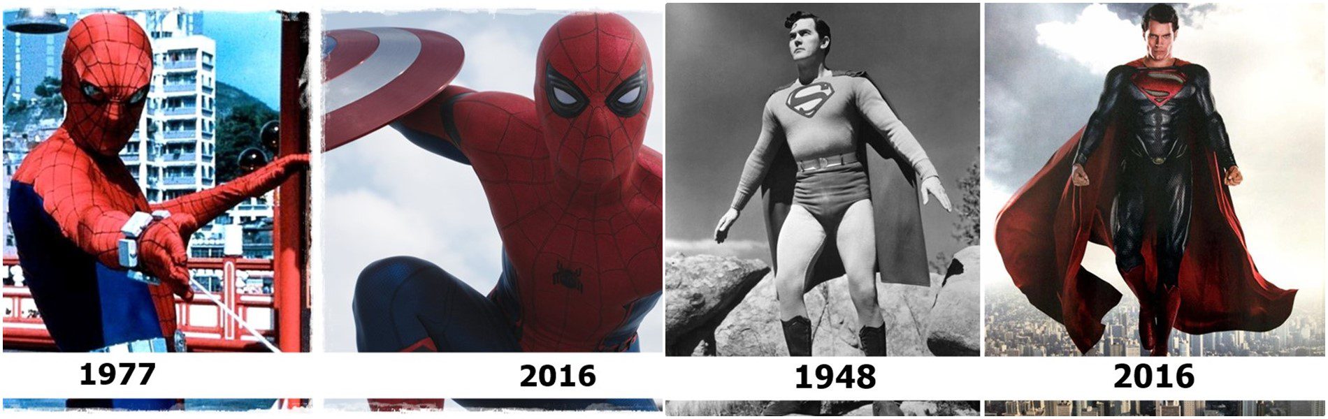 15 szuperhős a filmekben régen és most