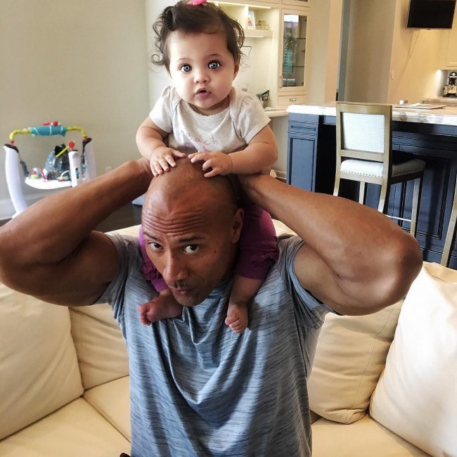 Dwayne Johnson és lánya, Jasmine