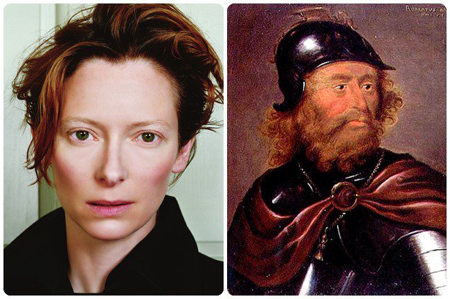 Tilda Swinton és II. Róbert skót király