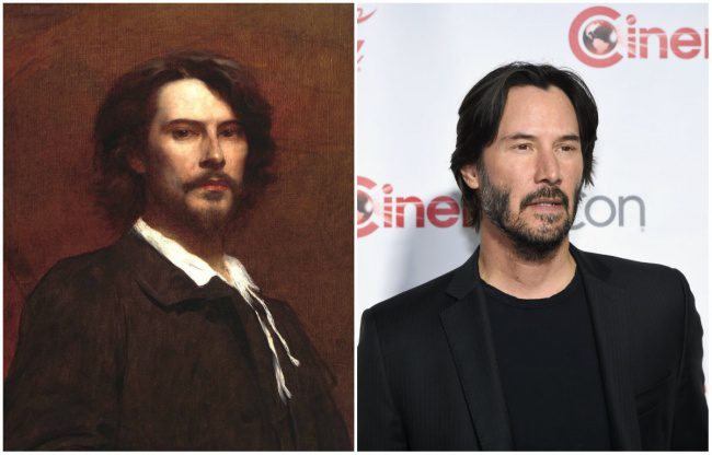 A francia festő, Paul Mounet és Keanu Reeves