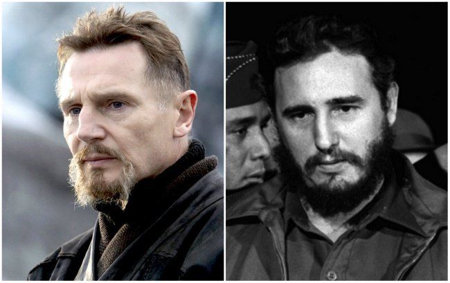  Liam Neeson és Kuba egykori elnöke, Fidel Castro