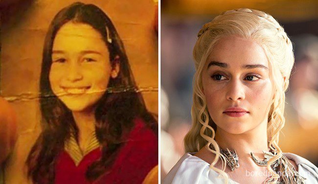9) Emilia Clarke fiatalon és a Trónok harca Daenerys Targaryen-jaként