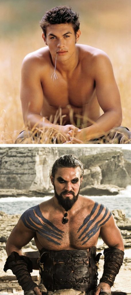 1) Jason Momoa, mint Jason (Baywatch - 2003) és, mint Khal Drogo a Trónok harcából