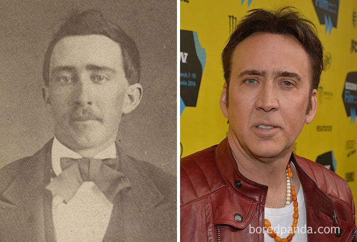 Egy névtelen figura 1870-ből és Nicolas Cage.