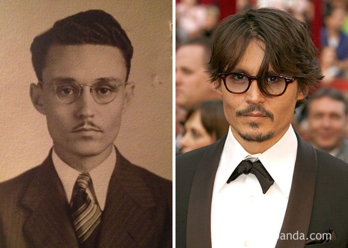 10) ,,Dédapám portréfotója és Johnny Depp."