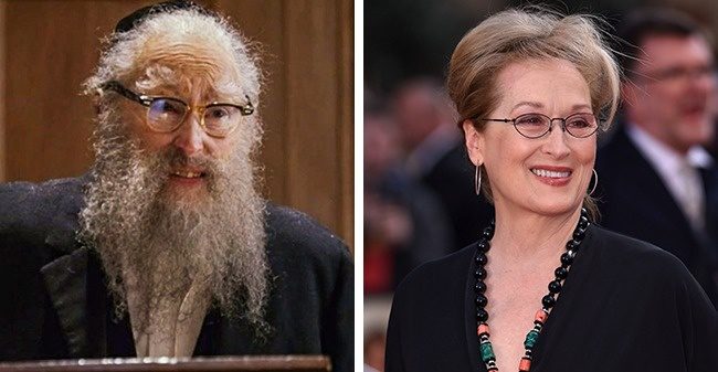A rabbi — Meryl Streep