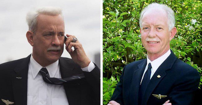  Tom Hanks és Chesley "Sully" Sullenberger, az US Airways 1549-es járatának pilótája.