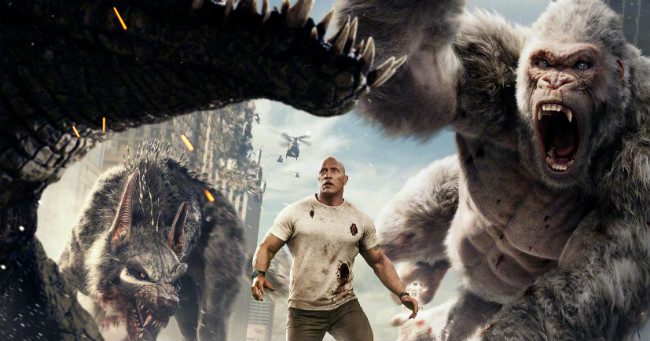 Dwayne Johnson óriásgorillája letarolta a mozikat! - Hétvégi bevételi lista, USA