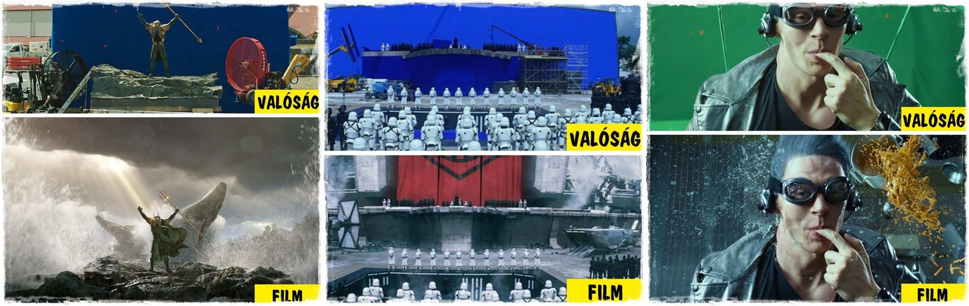18 felvétel, amely megmutatja, hogyan változtak meg a híres filmek a speciális effektek után