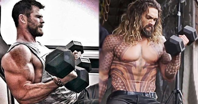 Brutálisan kigyúrták magukat Jason Momoa és Chris Hemsworth legutóbbi filmjük miatt