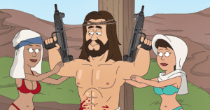 Botrány! A Netflix új sorozatában Jézus gépfegyverrel lövöldözi az embereket