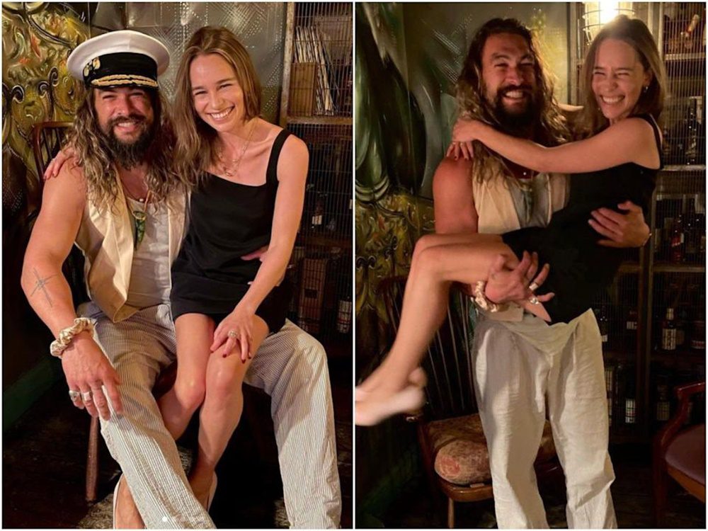 Újra összefutottak a Trónok harcából ismert Jason Momoa és Emilia Clarke