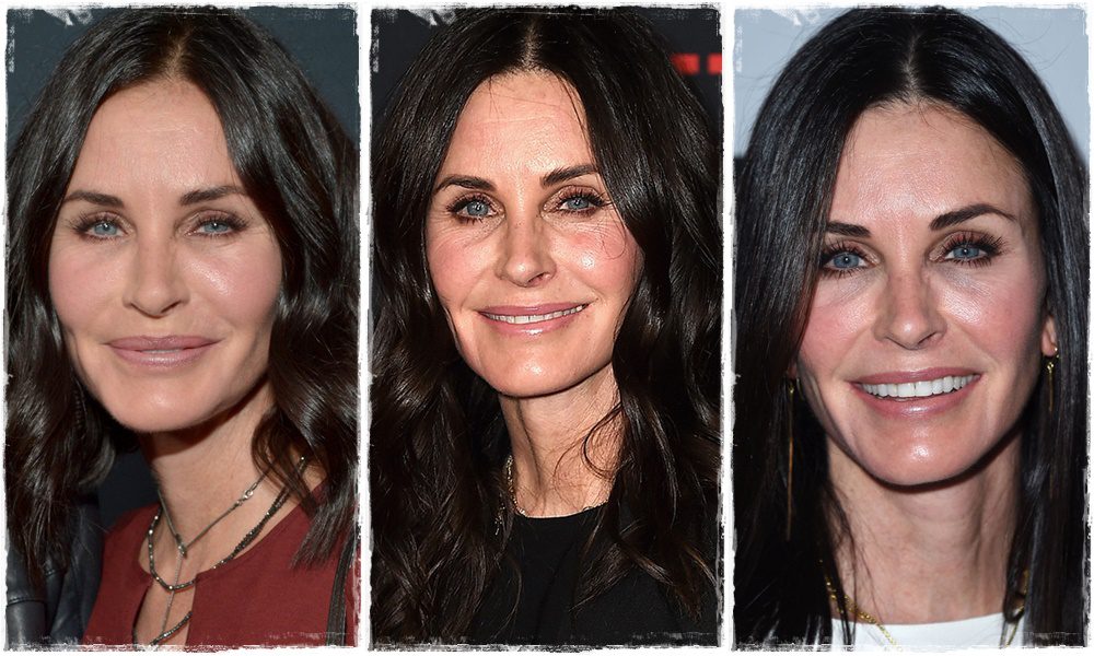 Az 56 éves Courteney Cox mára teljesen felismerhetetlenné vált