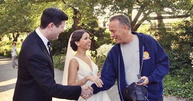 Összefutottak Tom Hanks-szel, amikor az esküvői fotózásra készültek - Nézd meg mit tett ekkor a színész!