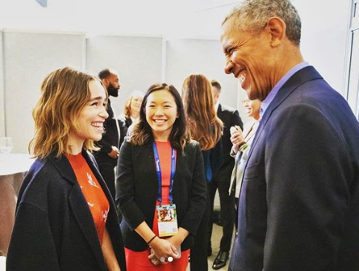 Emilia Clarke találkozott Obamával, elsírta magát az örömtől