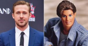 Ryan Gosling Ken babaként pózol a Barbie-filmben