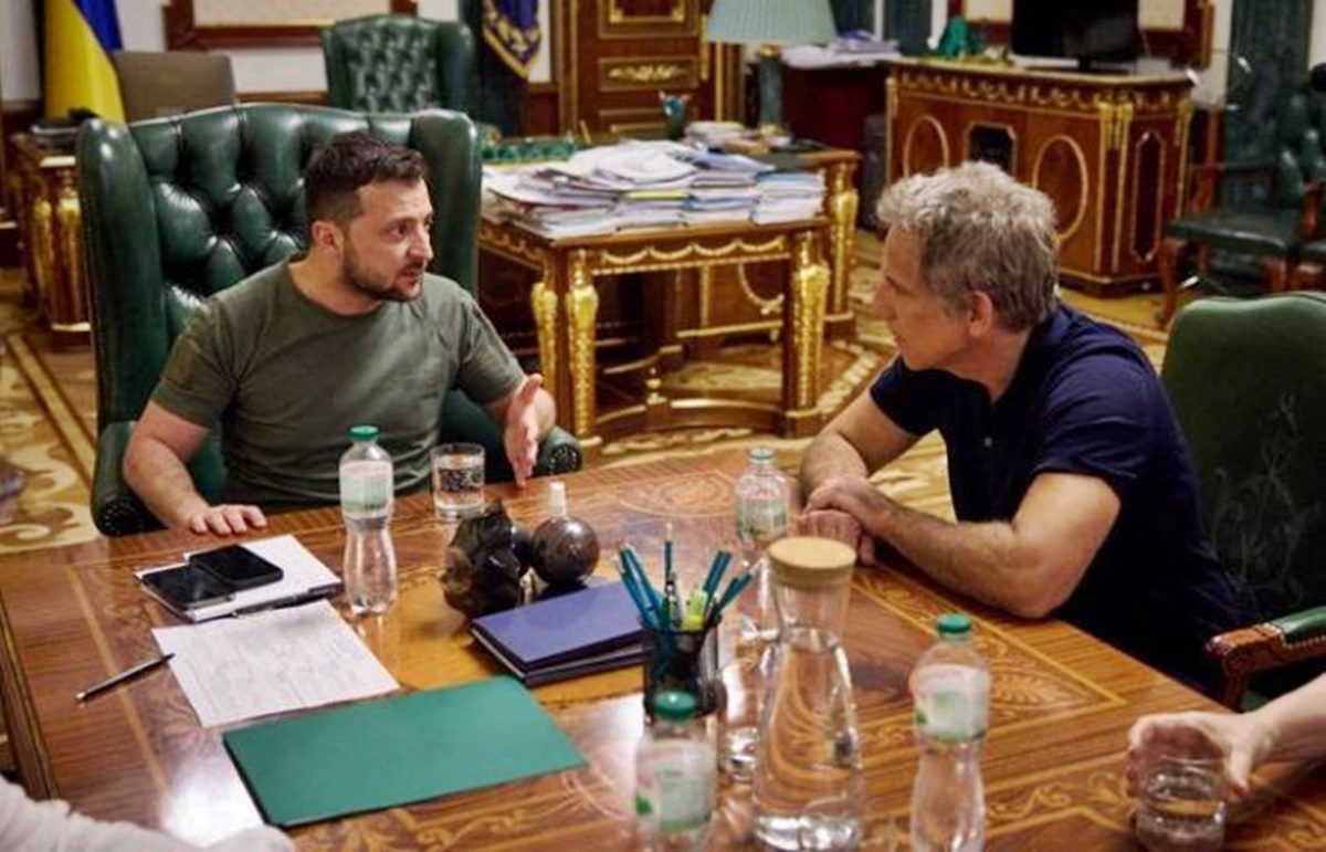 Ben Stiller találkozott az ukrán elnök Zelenszkijjel, aki a hősének nevezett