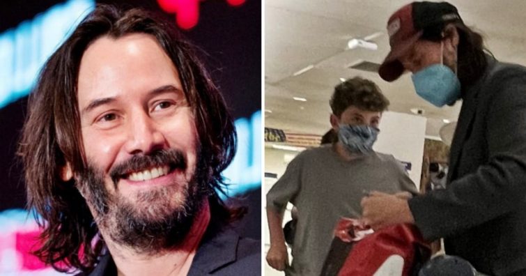 Egy tízéves rajongója állította meg Keanu Reevest a reptéren – a reakciójára tényleg nem számított