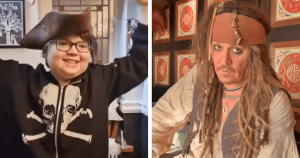Megindító! Johnny Depp újra Jack Sparrow kapitány bőrébe bújt egy halálosan beteg kisfiú miatt