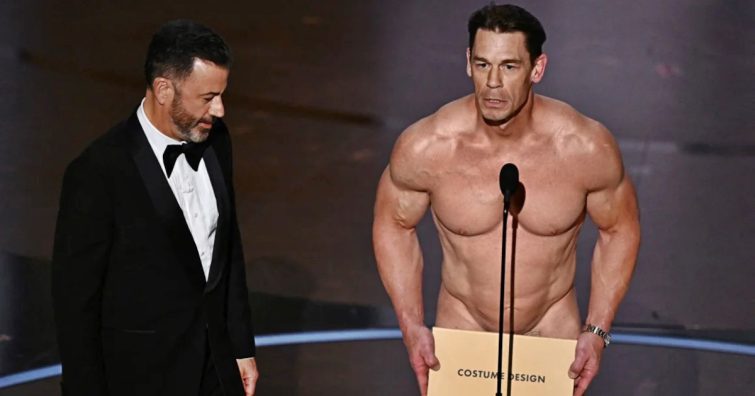 John Cena anyaszült meztelenül adott át díjat az Oscar-gálán (Videó!)