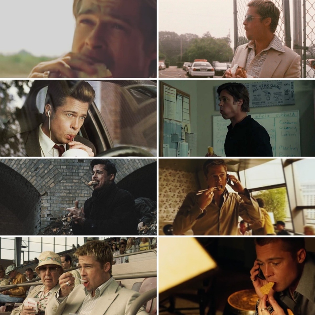 Észrevettétek, hogy Brad Pitt minden filmjében eszik? Nem is gondolnád, mi áll a háttérben