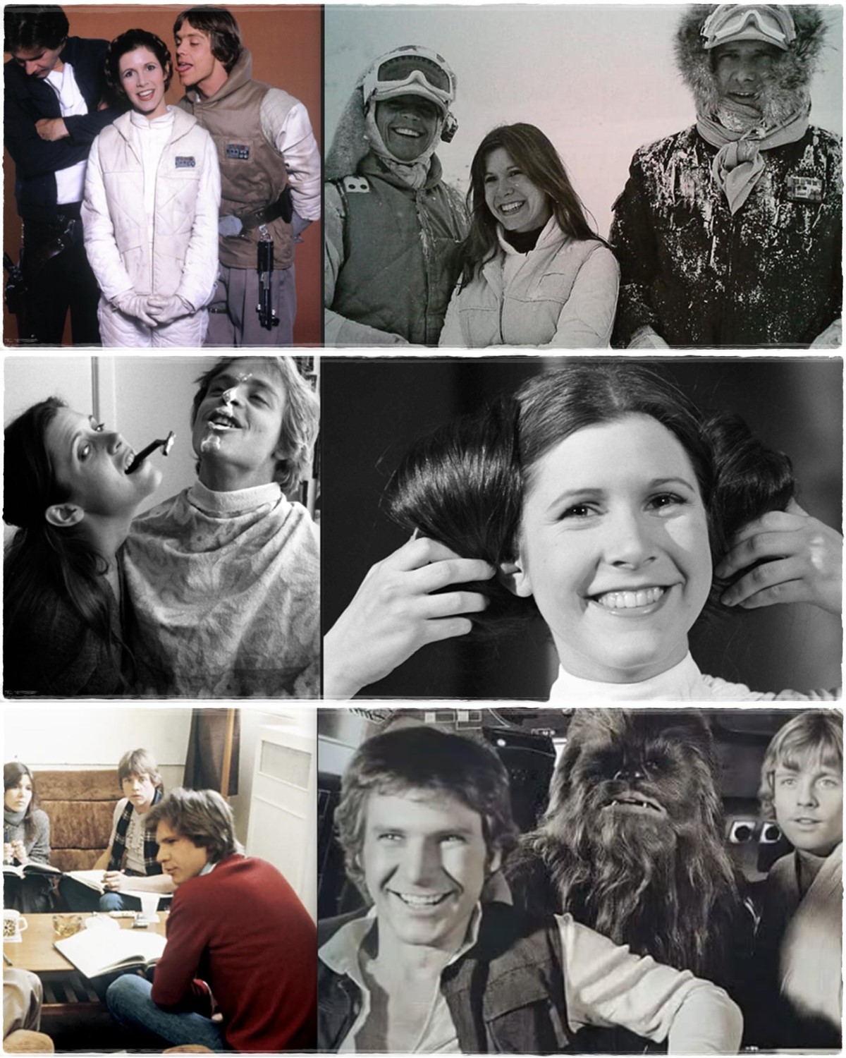 Ilyen jól szórakozott Carrie Fisher, Harrison Ford és Mark Hamill a Star Wars filmek forgatásain