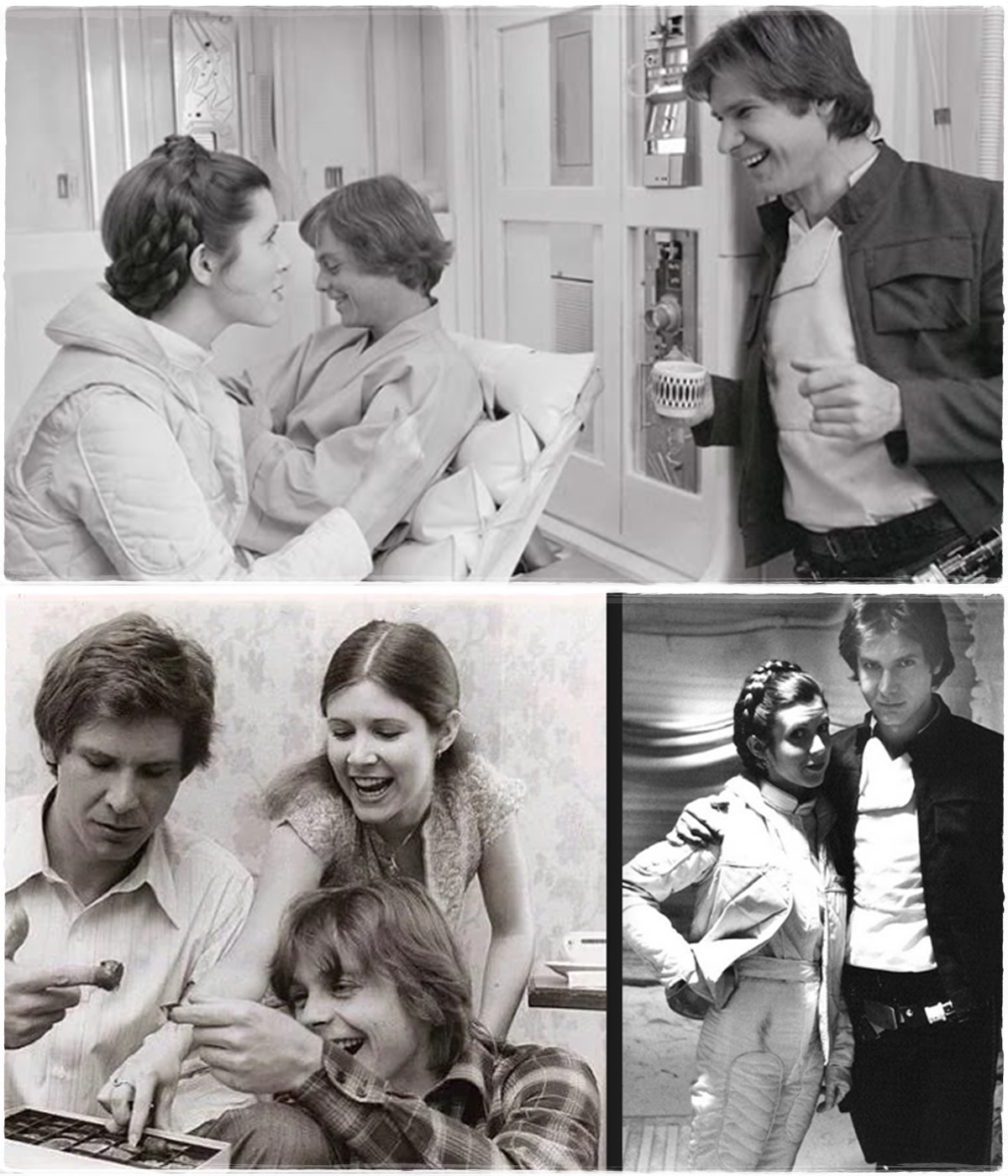 Ilyen jól szórakozott Carrie Fisher, Harrison Ford és Mark Hamill a Star Wars filmek forgatásain